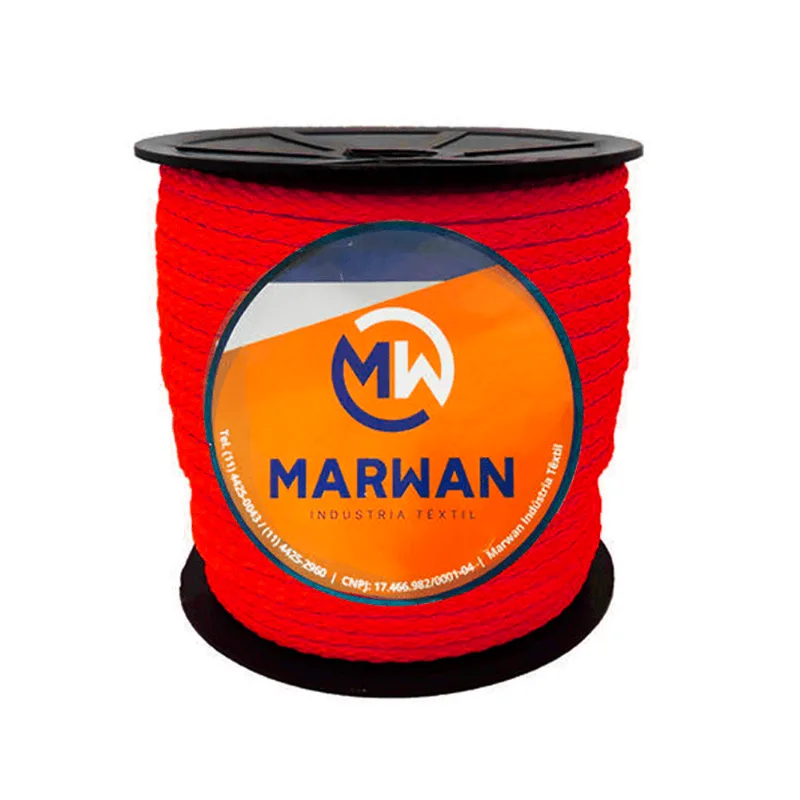 CORDAO ALMA 73% POLIESTER 27% ALG 6MM C/50 METROS VERMELHO