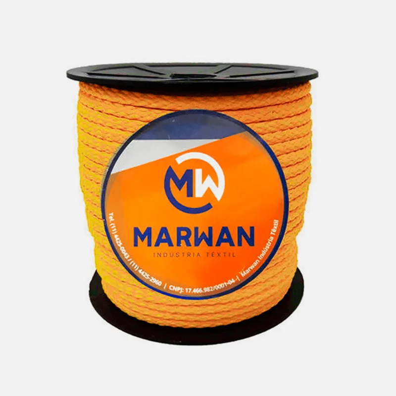 CORDAO ALMA 73% POLIESTER 27% ALG 6MM C/50 METROS AMARELO OURO