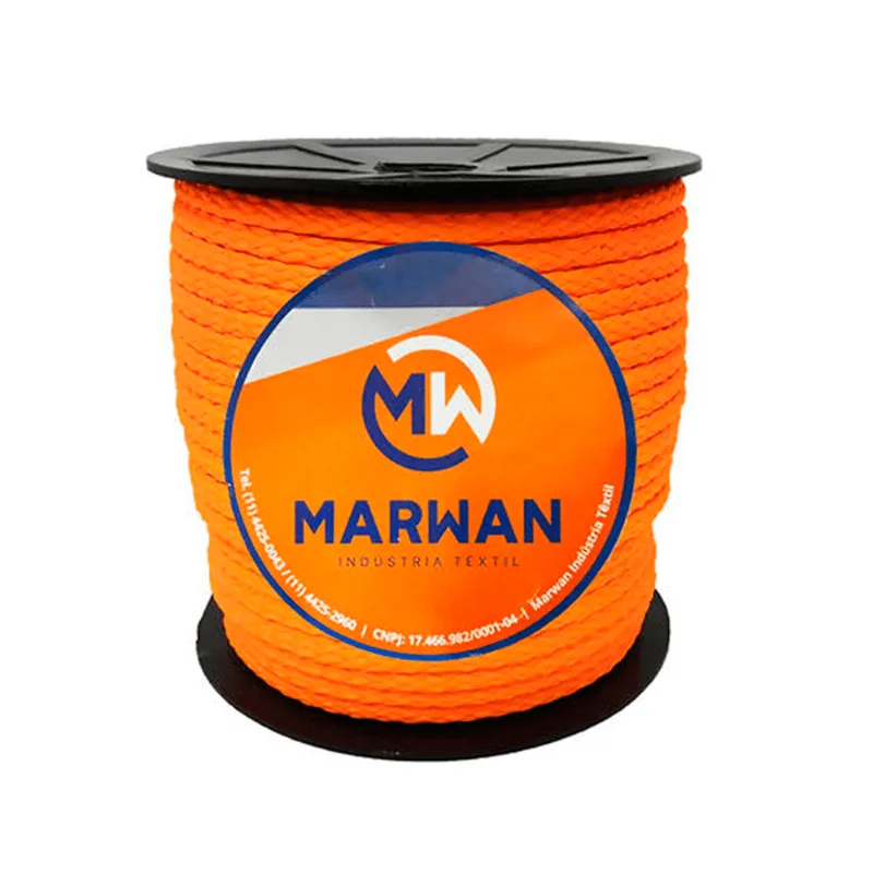 CORDAO ALMA 73% POLIESTER 27% ALG 6MM C/50 METROS LARANJA
