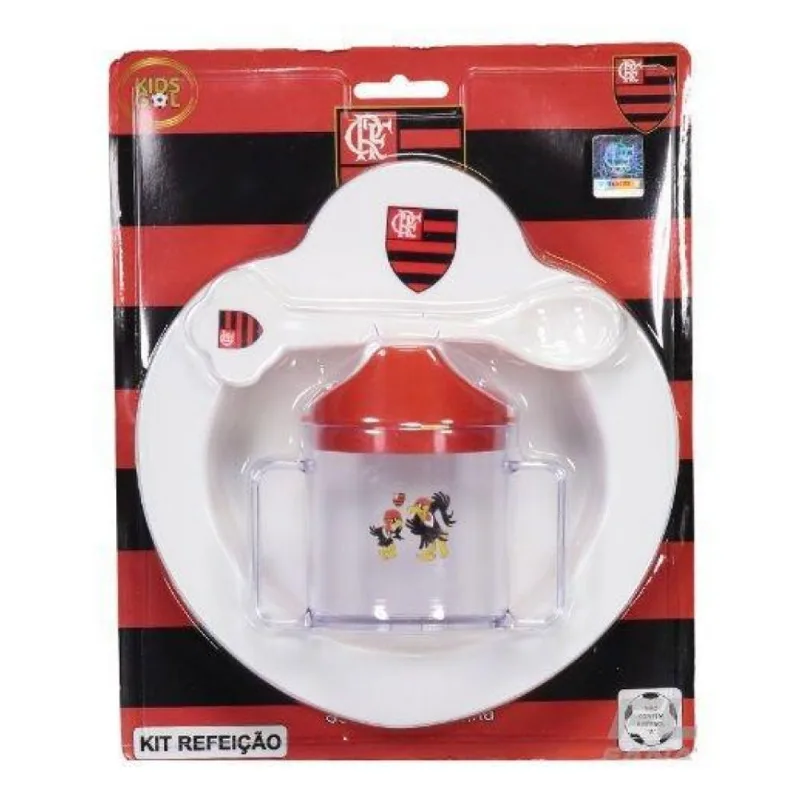 Kit Refeição Bebê do Flamengo 4 Pçs Kids Gol
