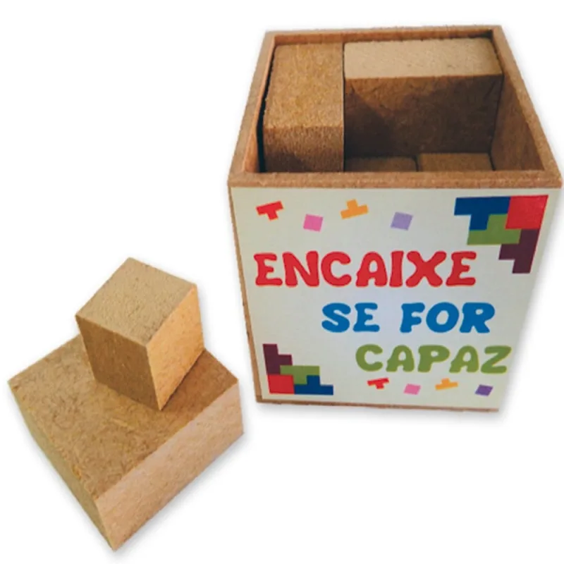 Desafio Encaixe se for Capaz - Madeira - 2917 - Maninho Artesanatos - Maninho Artesanatos - Brinquedos