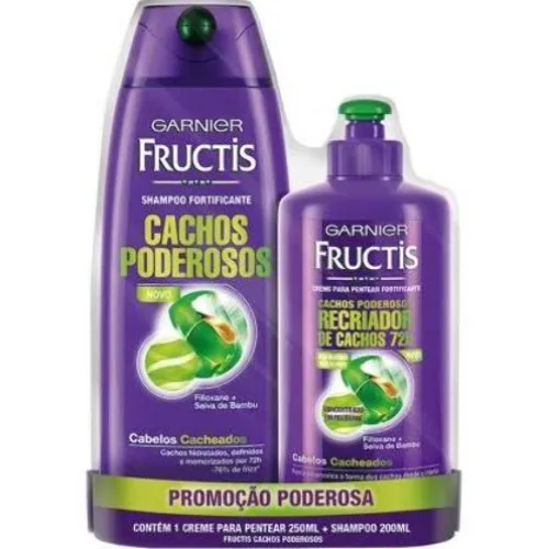 Kit Sh Co Fructis 200ml Cachos Poderosos - FRUCTIS - Higiene E Beleza
