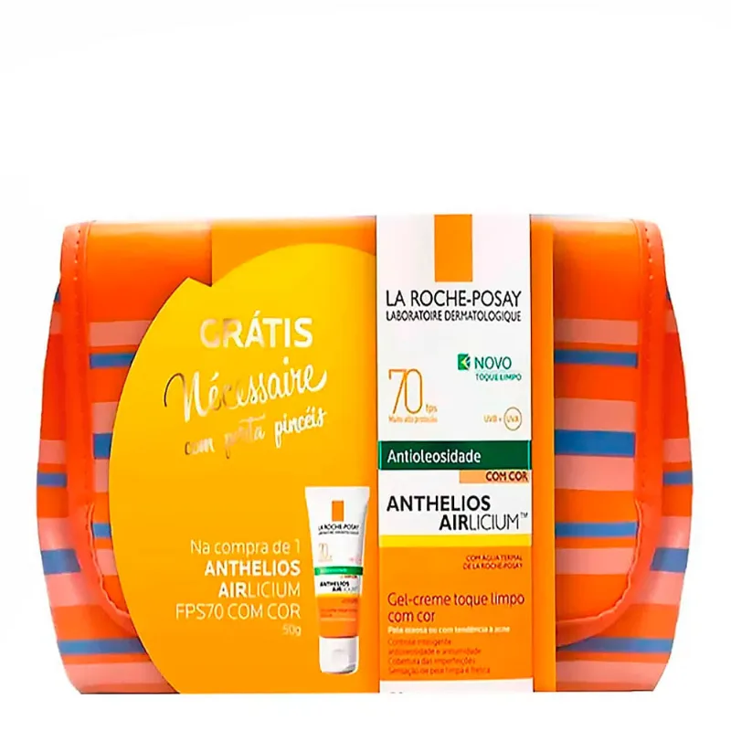Kit La Roche-Posay Anthelios Airlicium FPS70 com Cor 50g + Nécessaire Exclusiva