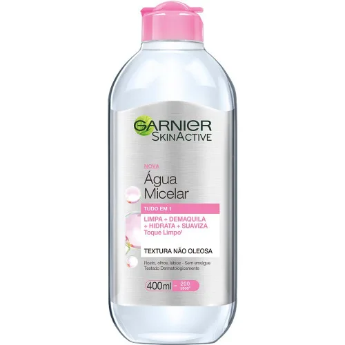LOÇÃO DEMAQUILANTE GARNIER ÁGUA MICELAR 400ML TUDO EM 1 - GARNIER
