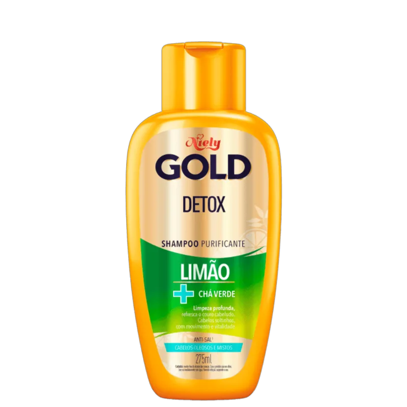 Shampoo Niely Gold Detox Limão + Chá Verde 275ml
