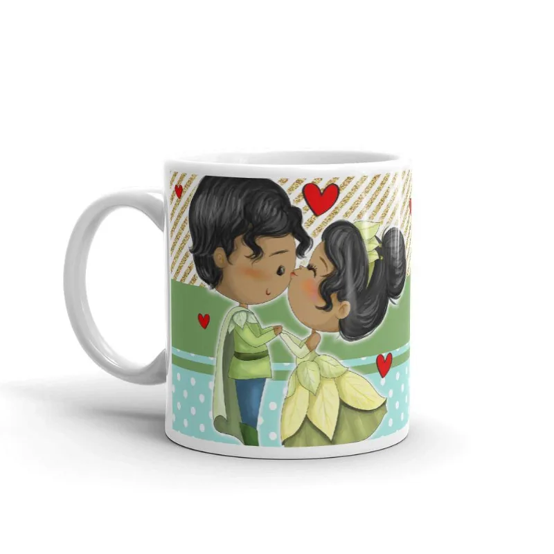 Caneca de Porcelana Tiana Serie Princesas e Príncipes
