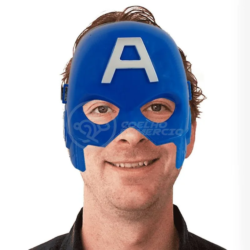 Boneco 25Cm Action Figure Capitão America + Mascara Nº15