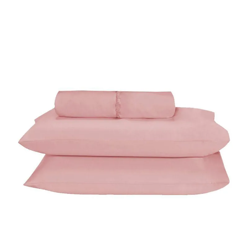 Lençol Avulso Queen Microfibra 100% Poliéster Liso Rosê Deccoralle