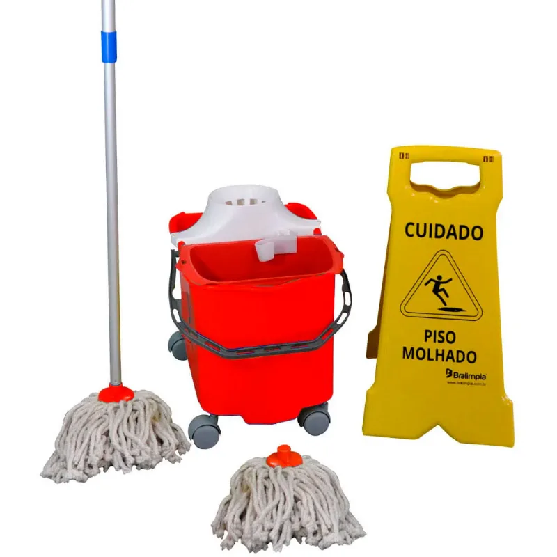 Kit Limpeza Completo Doblô 20 Standard Vermelho Bralimpia KT20SVM KT20SVM