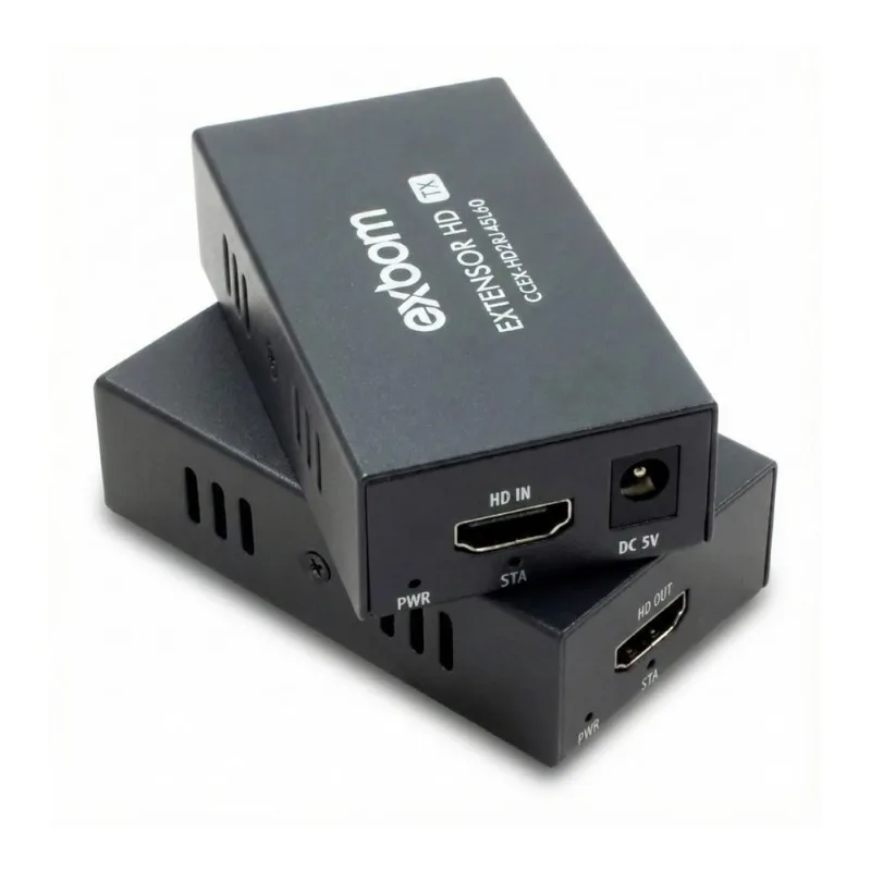 Extensor Hdmi Via Cabo De Rede Utp - Hdmi Para Rj45 - Alcance De Até 60 Metros - Exbom Ad0273ex - Exbom