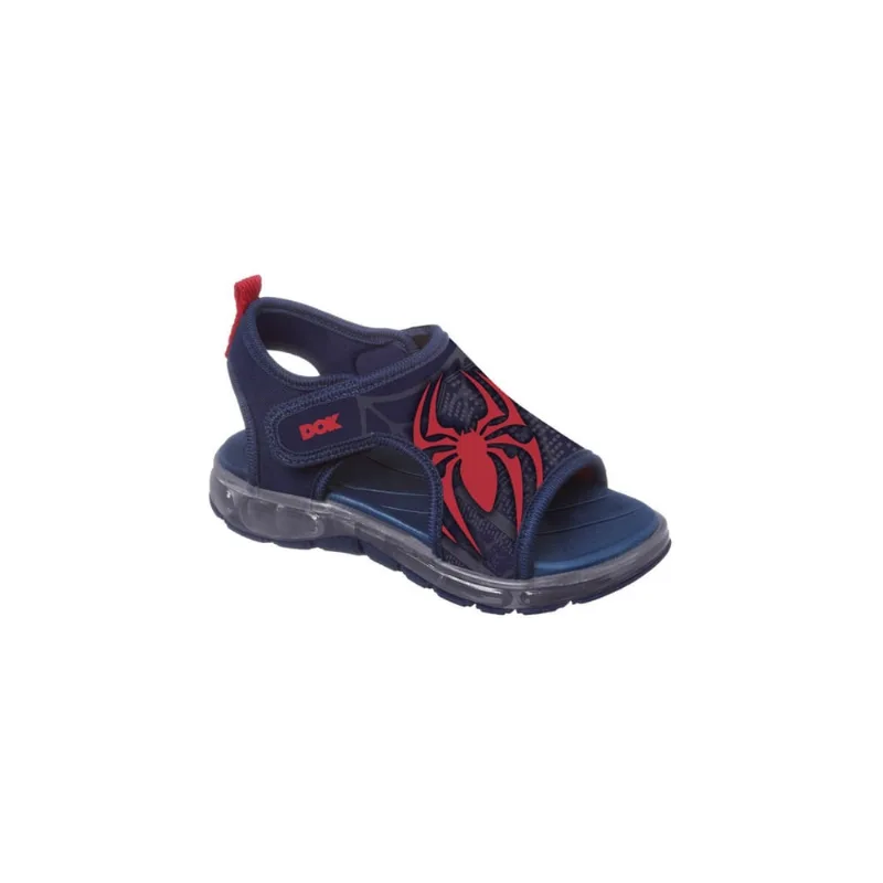 Sandália Infantil Masculina Dok Aranha Led Marinho