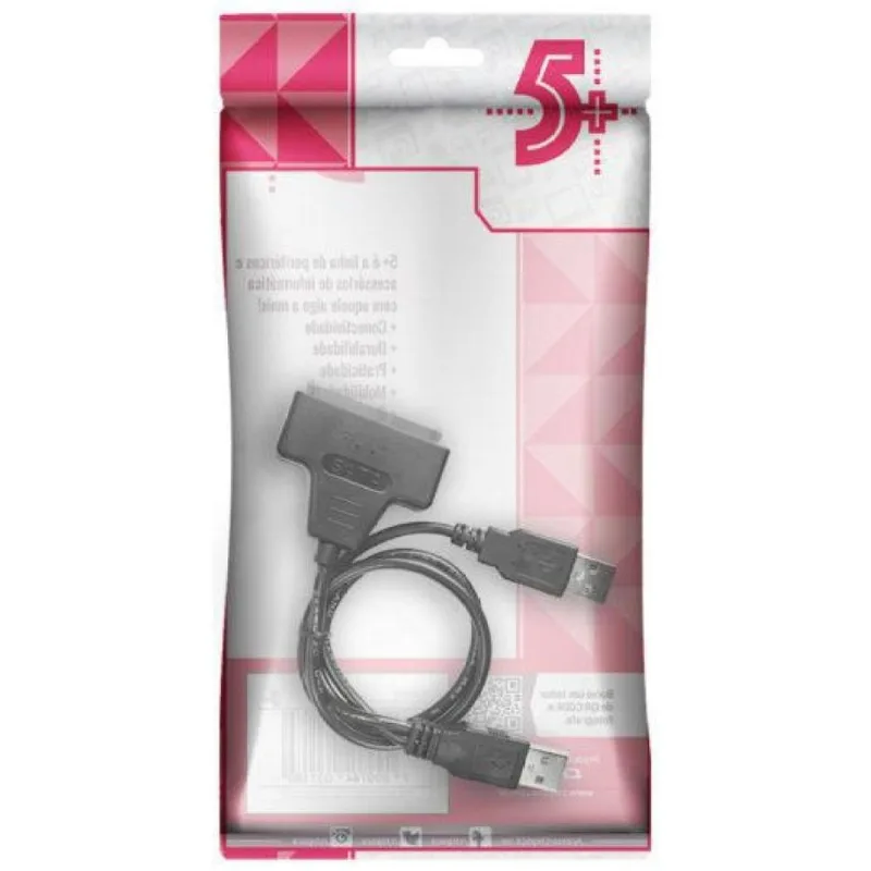 Cabo Sata Para 2 Usb 2.0 A Macho Chipsce 40 Cm Preto