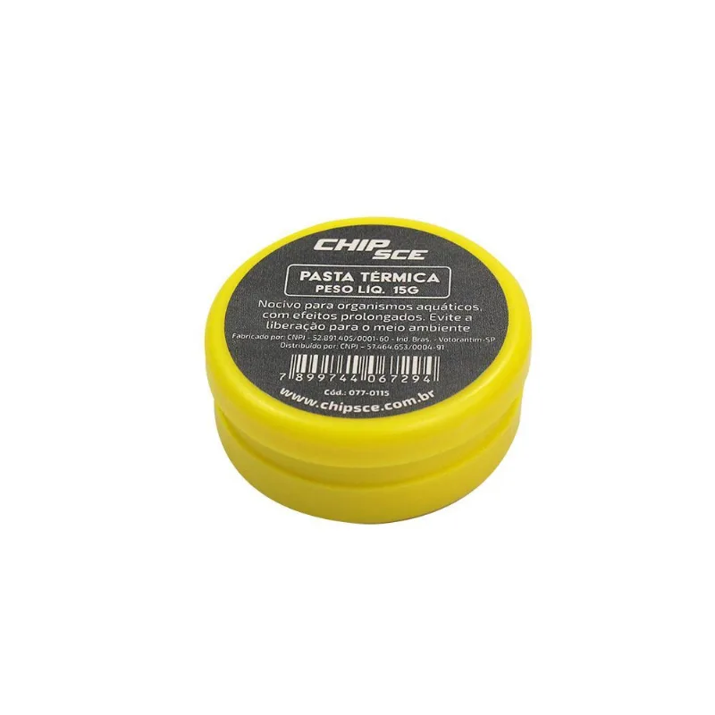 5x Pasta Térmica - Pote Com 15g - Sce15 - 077-0115 Chipsce
