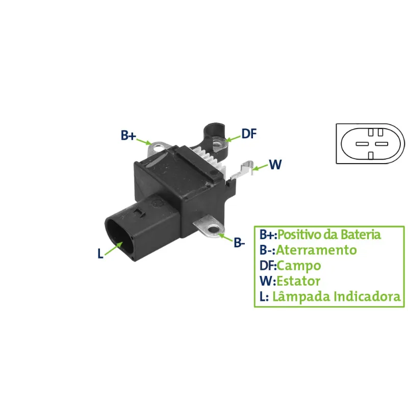 Regulador Voltagem 12V Alternador Corolla GLI 1.8 16V XEI 2.0 16V 14/ Gauss