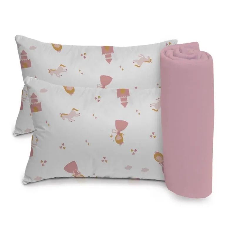 Jogo de Cama Bebê 100% Algodão Havan Baby 3 Peças - Princesa