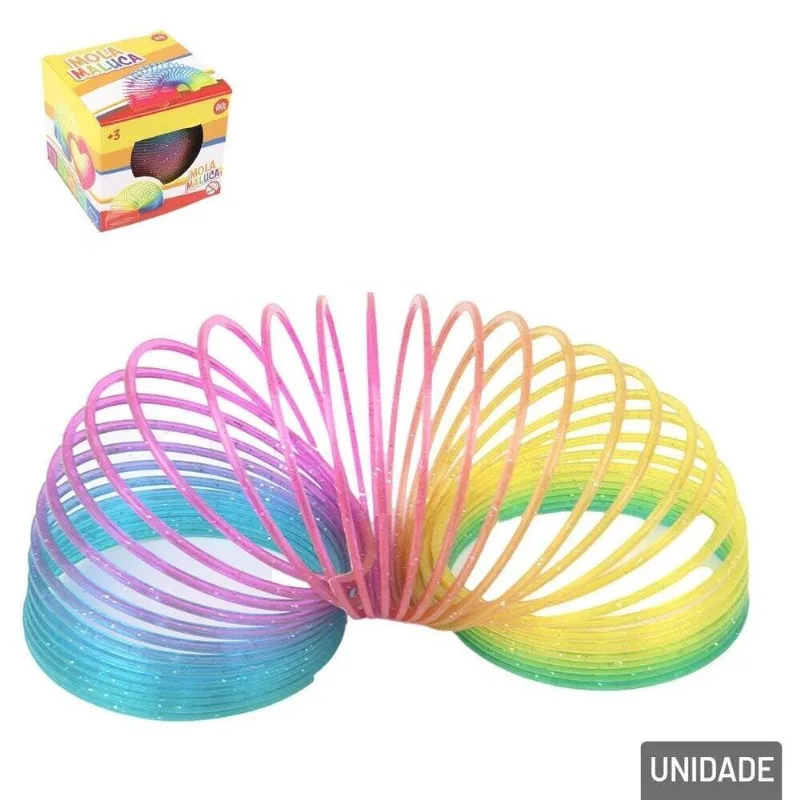 Mola Maluca De Plástico Glitter Color - Tudo Em Caixa