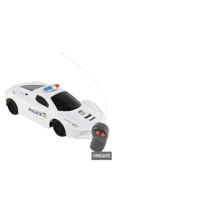 Carro Policia Carrinho Controle Remoto Viatura A Pilha Cor