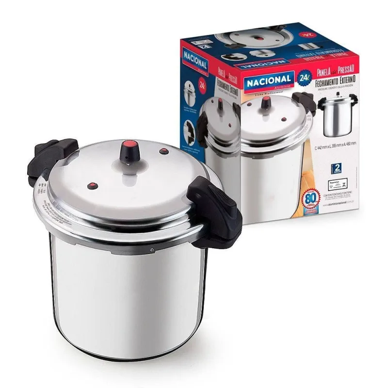 Panela De Pressão Com Fechamento Externo 24 Litros - Aluminio Nacional - Utilidades Domesticas