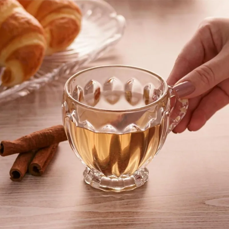 Xícara Vidro Cristal 200ml Renaissance Lyor Transparente Caneca Chá Café Cappuccino Avulsa
