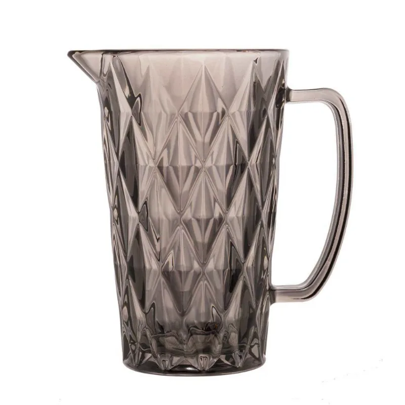 Jarra De Vidro Diamond Cinza Metalizado 1 L