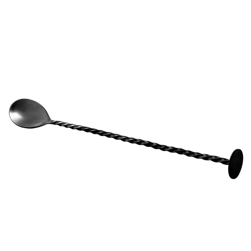 Colher Bailarina Aco Inox Tress Preto 26cm