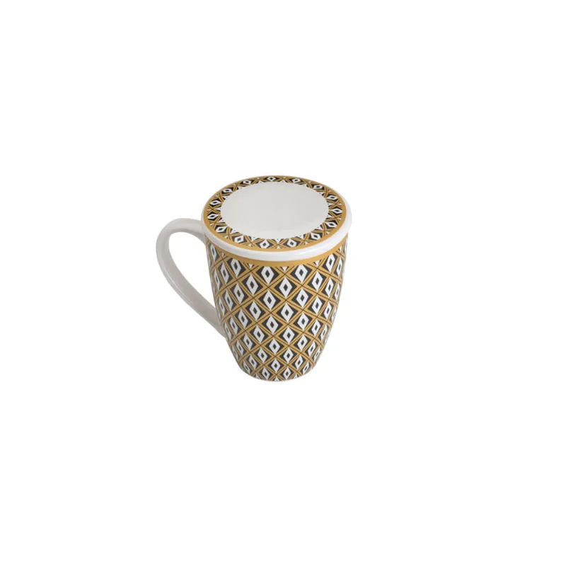 Caneca com tampa e filtro Lyor 310ml dourado