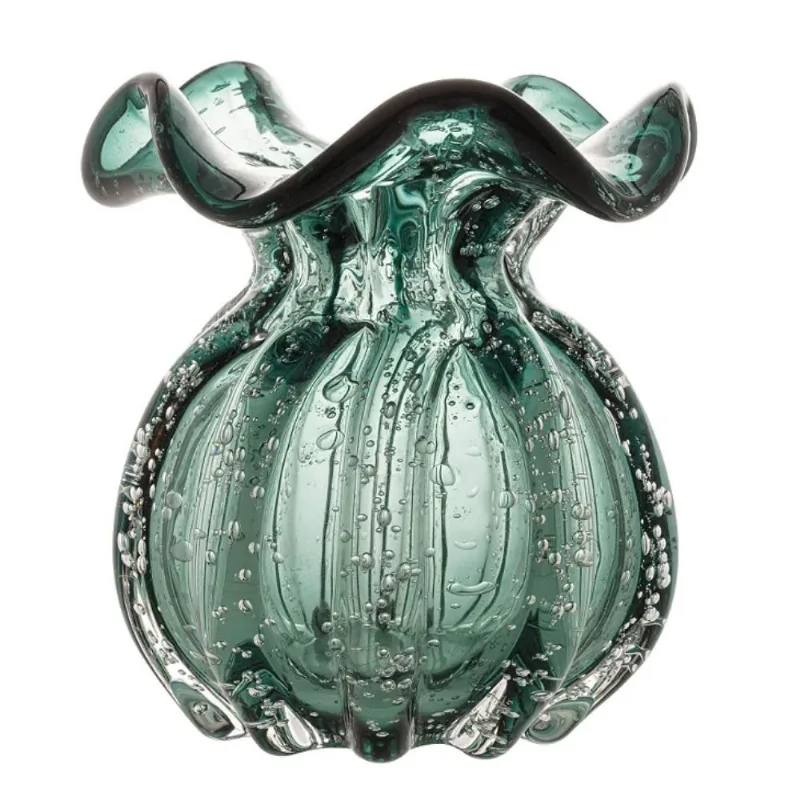 Vaso Vidro Italy Verde Esmeralda Vaso Vidro Italy (4319)