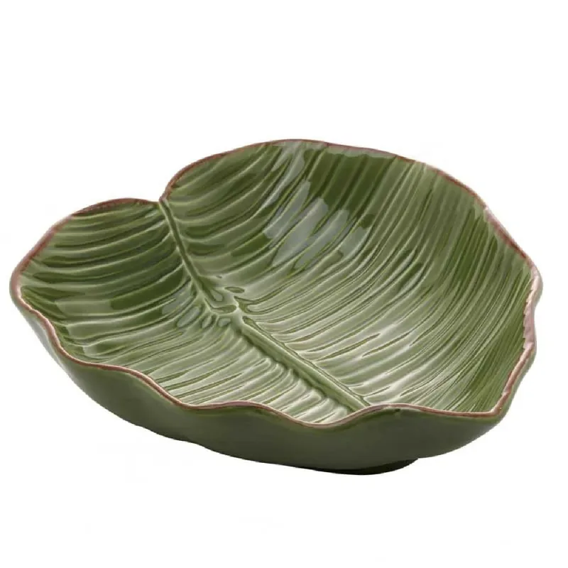 PRATO DECOR CERAMICA BANANA LEAF VERDE 16X15,5X4,5
