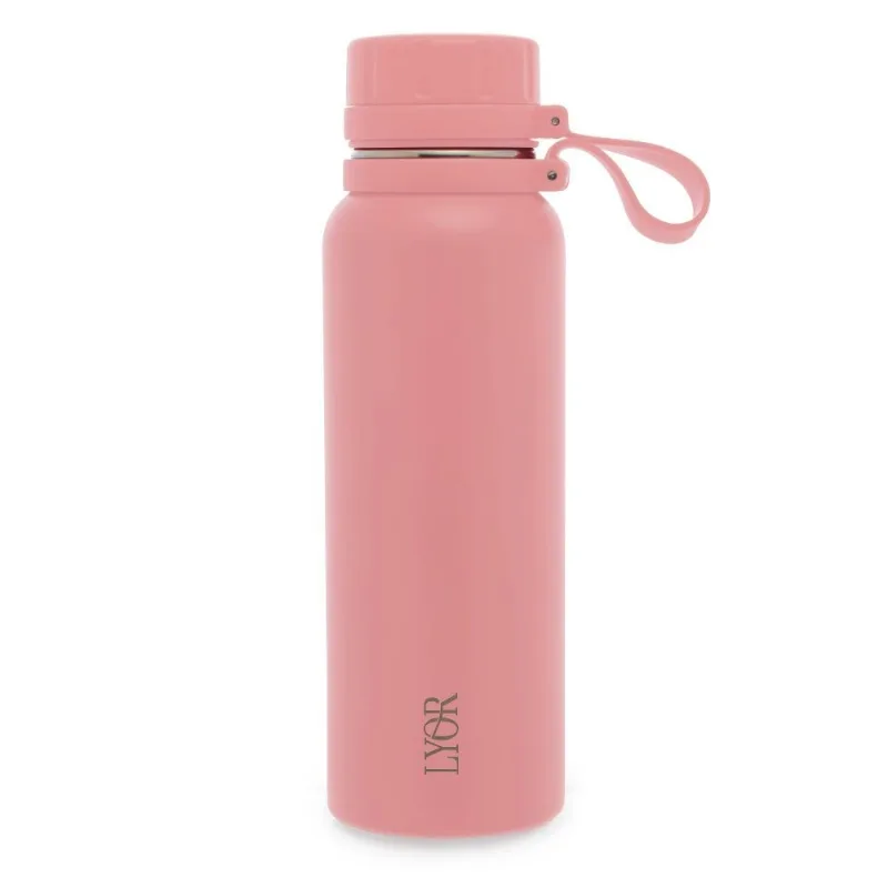 Garrafa Squeeze Inox Explorer Lyor 650Ml - Rosa Claro