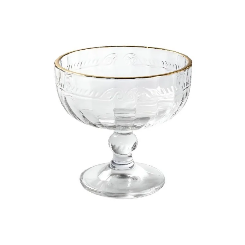 Taça De Sobremesa Imperial Com Filete Dourado Lyor 200Ml - Cristal