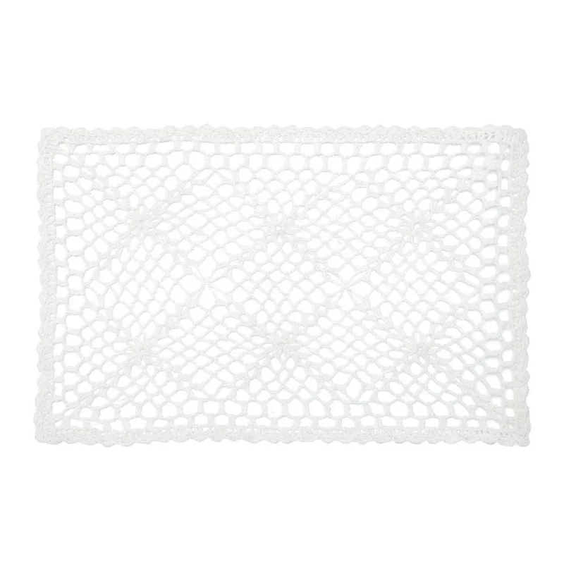 Jogo Americano Em Crochê Retangular 45x30cm