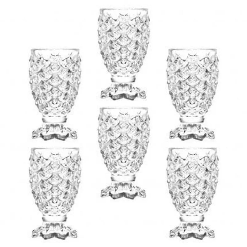 CONJUNTO 6 TACAS P/SHOT DE VIDRO PINEAPPLE 35ML (7017) - LYOR