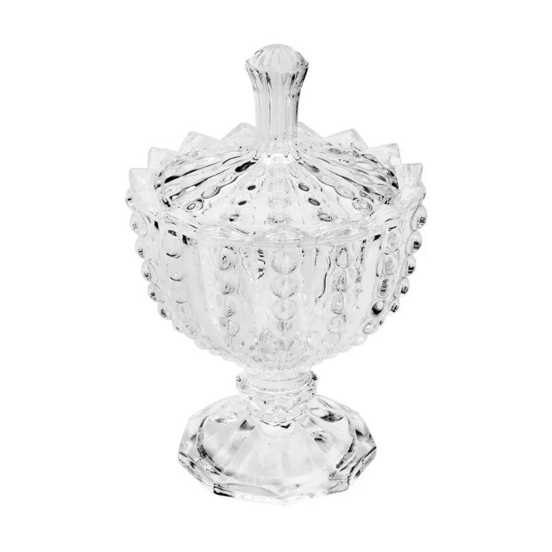 Potiche de Cristal Com Pe Bolhas 9,5cm X 14,5cm