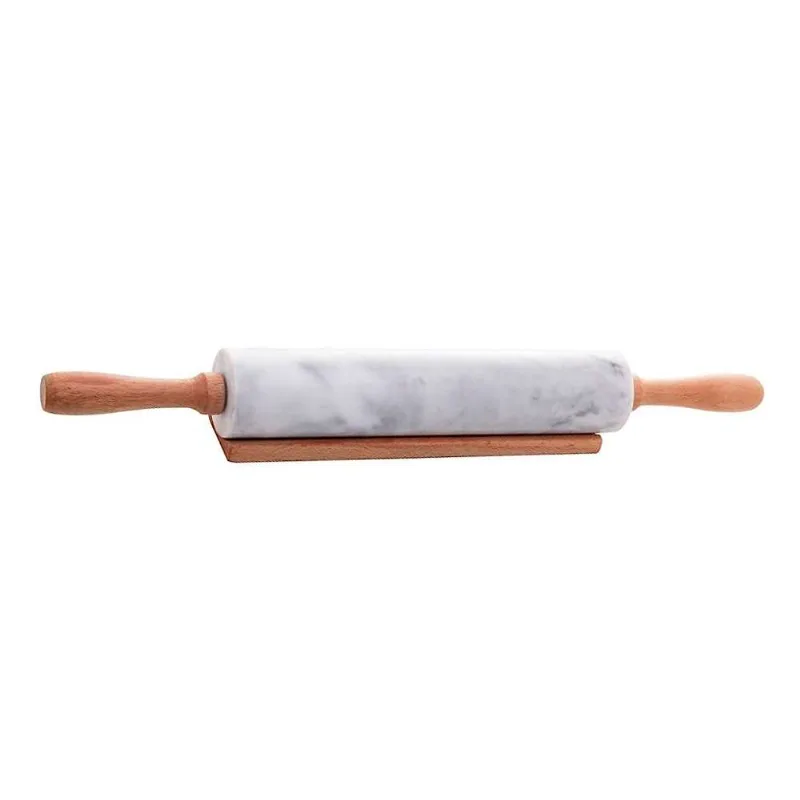Rolo para Massa de Mármore e Bambu Lyor 44,5cm x 6cm x 6,5cm