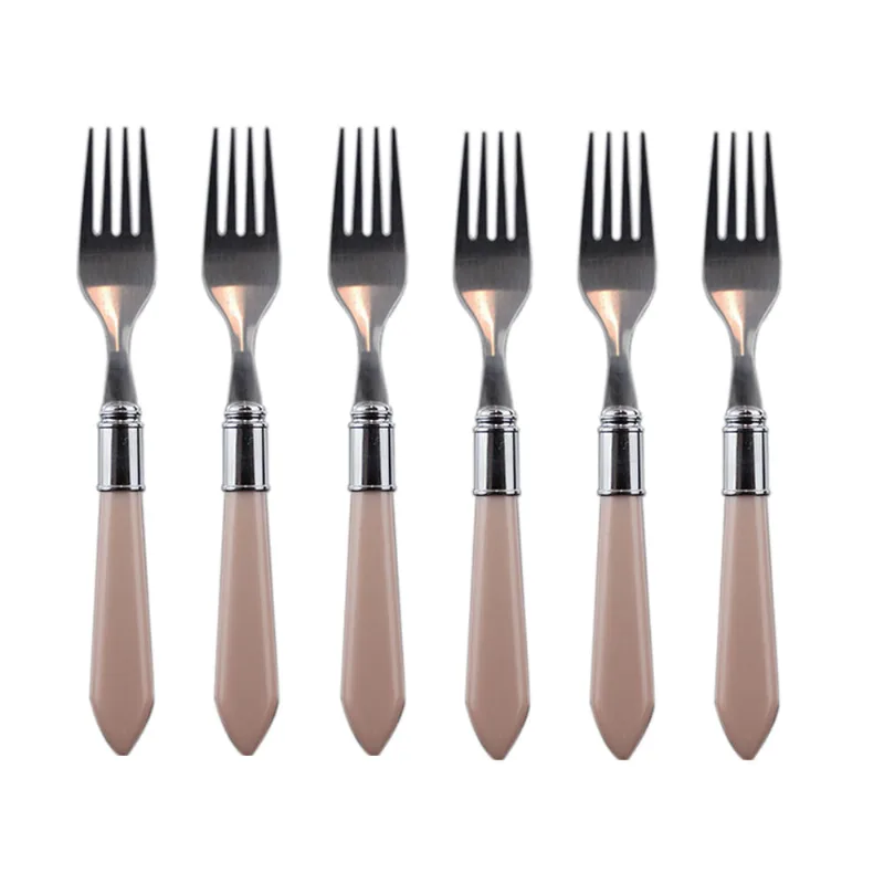 Jogo de garfos de mesa em inox Lyor Pearl 19cm 6 peças rosa 7660