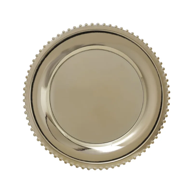 Sousplat em plástico Lyor Balls 33cm dourado