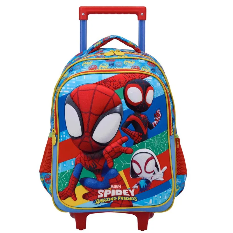 Mochila Escolar Com Rodinhas Marvel Spidey Xeryus