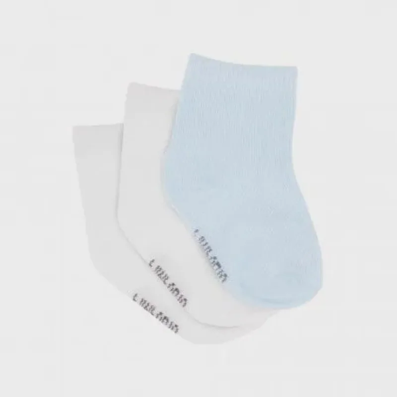 Kit meia Pimpolho - 3 pares (00 ao 15) - Azul