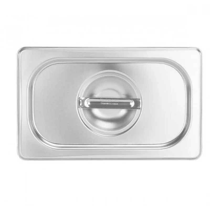 Kit 4 Tampas Cuba GN 1/4 Inox Sem Recorte Brasinox