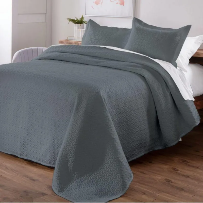Colcha Queen Dupla Face Matelada Diamante 150 Fios 3 Peças 100% Poliéster Decorella