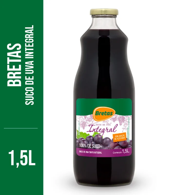 Suco Bretas Integral Uva Tinto Garrafa 1.5l
