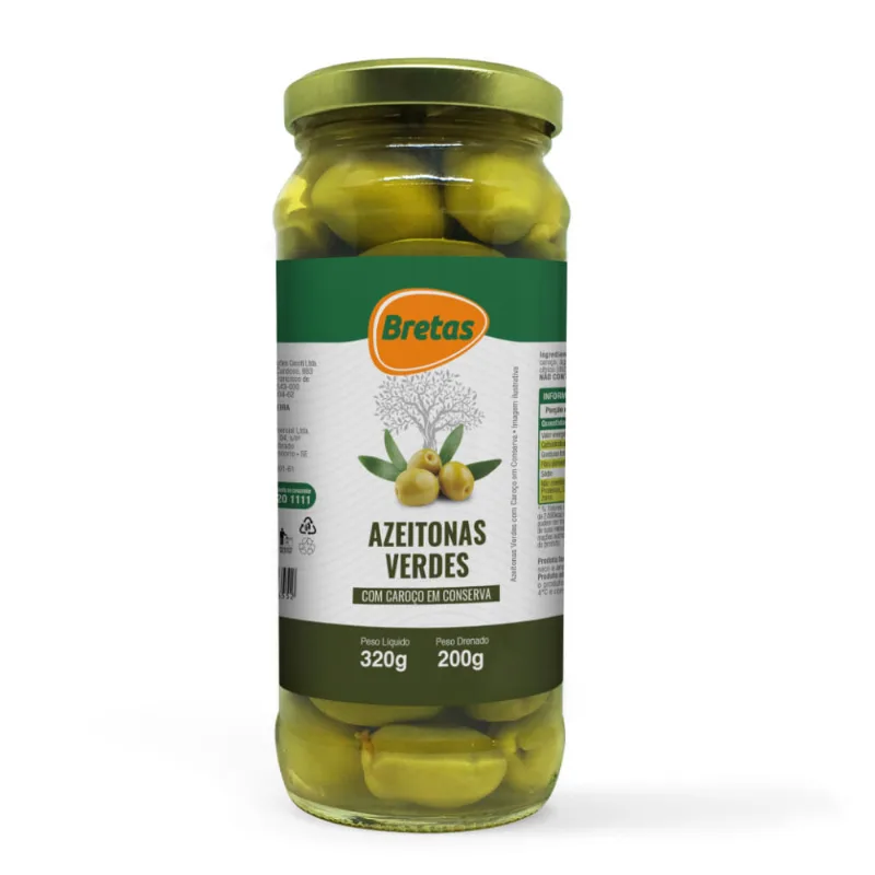 Azeitona Bretas c/ Caroço Vidro 200g