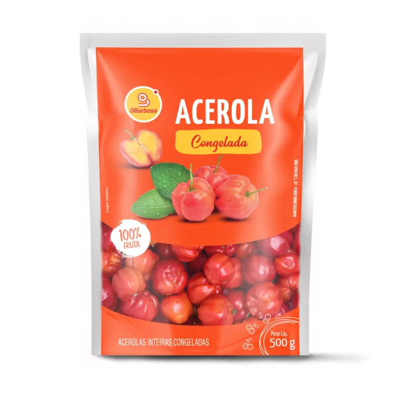 Acerola GBarbosa Inteira Congelada 500g - Gbarbosa - Hortifruti