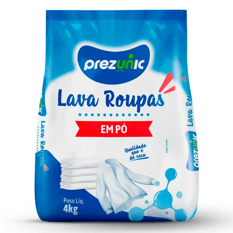 Lava Roupas em Pó Prezunic Pacote 4Kg