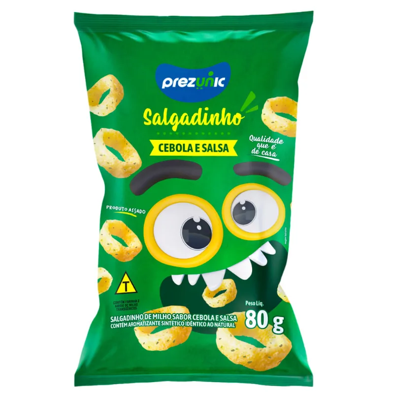 Salgadinho Milho Prezunic Cebola e Salsa 80g