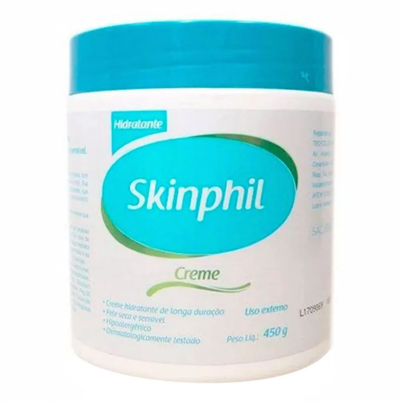 Creme Hidratante Corporal Skinphil Pele Seca e Sensível 450g