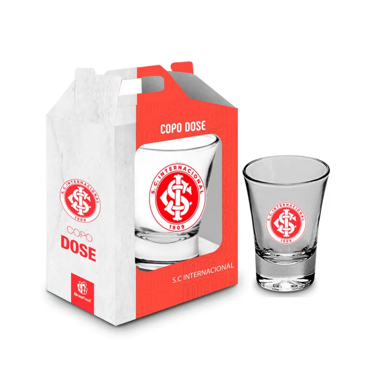 Copo Dose Individual BrasFoot Vidro Licenciado Internacional 60ml Incolor - BRASFOOT - Utilidades Domesticas