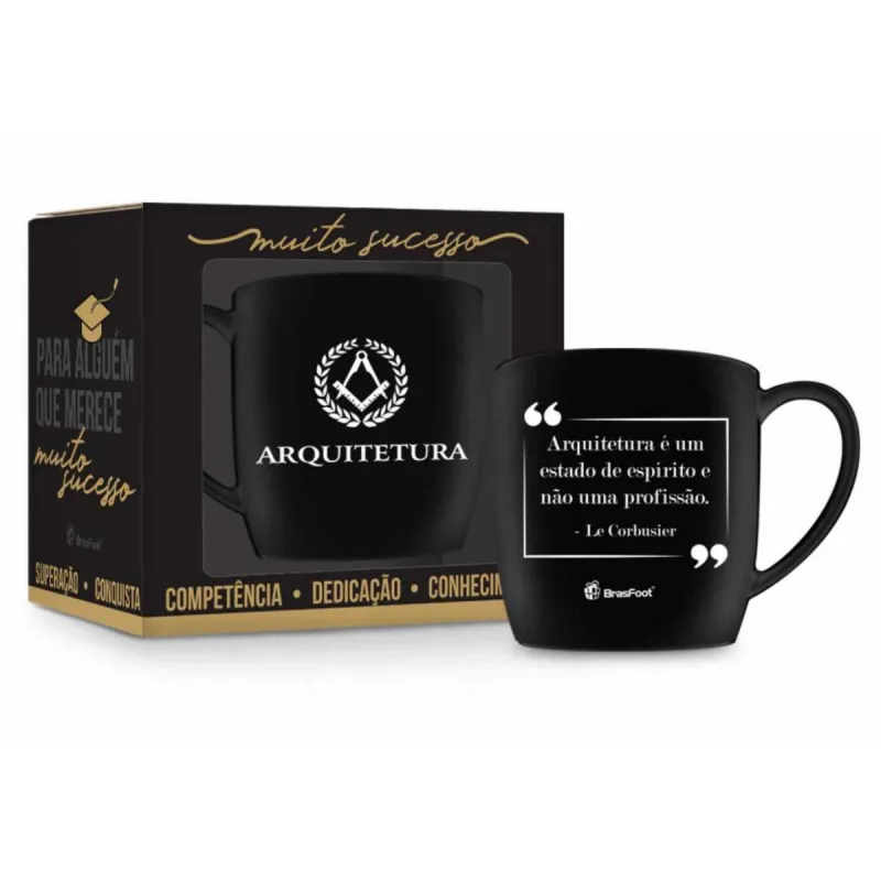 CANECA PORCELANA URBAN CURSOS ARQUITETURA BRASFOOT - BRASFOOT - Utilidades Domesticas