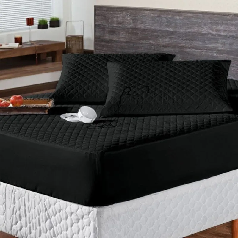 Protetor De Travesseiro Impermeavel Matelado Aquarela 01 Peça - Preto - Enxovais Aquarela - Cama, Mesa E Banho
