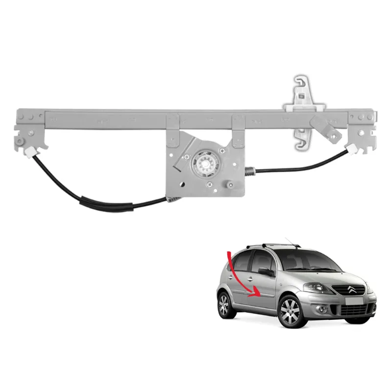 Máquina Vidro Elétrica Dianteira Citroen C3 08/12 Motor Bosch Zinni e Guell Direito